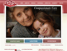 Tablet Screenshot of hearttohearthospice.com